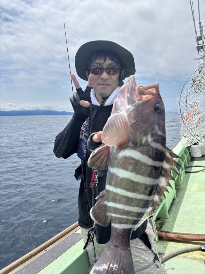 夏のジギング本命魚マハタが釣れた