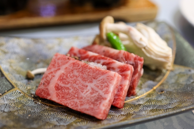 村上牛の霜降り
