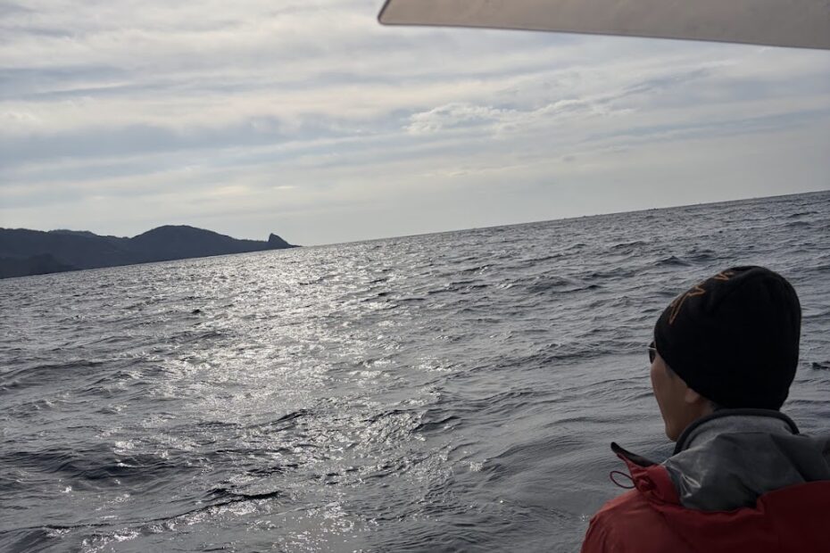 冬の新潟粟島でのブリジギング