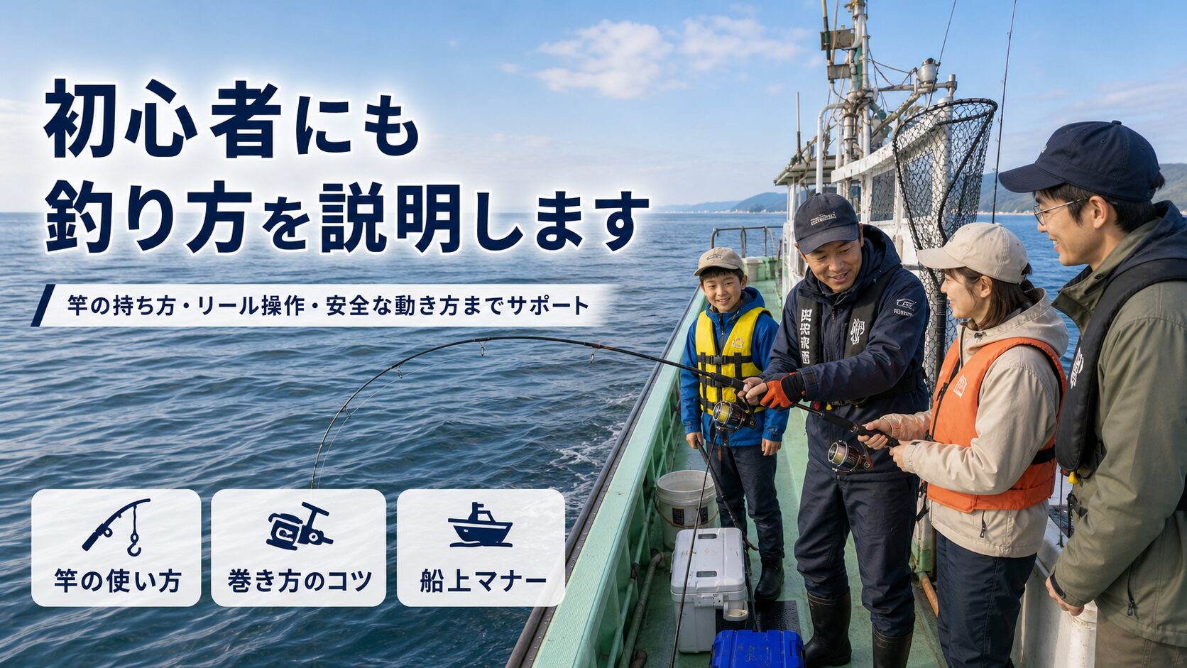 初心者にも釣り方を説明します