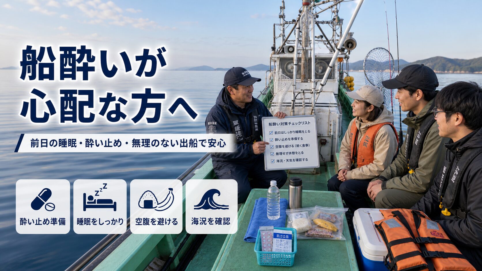 船酔いが心配な釣り初心者の対策