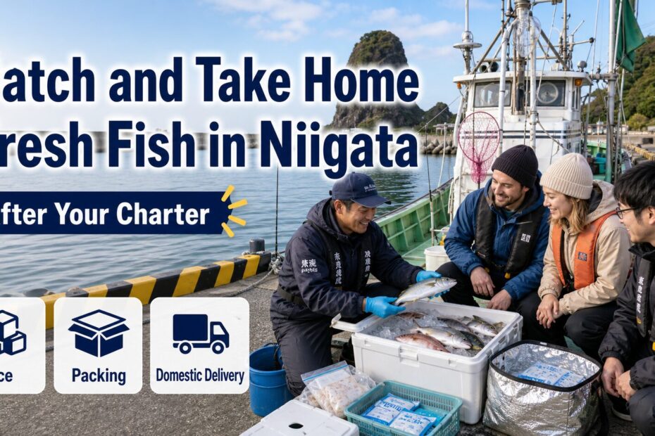 Fresh fish catch and take-home support on a Niigata private fishing charter
