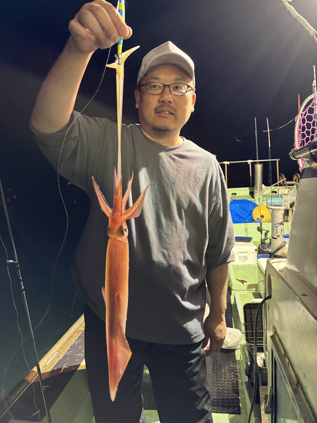サイズの良い赤イカが釣れた
