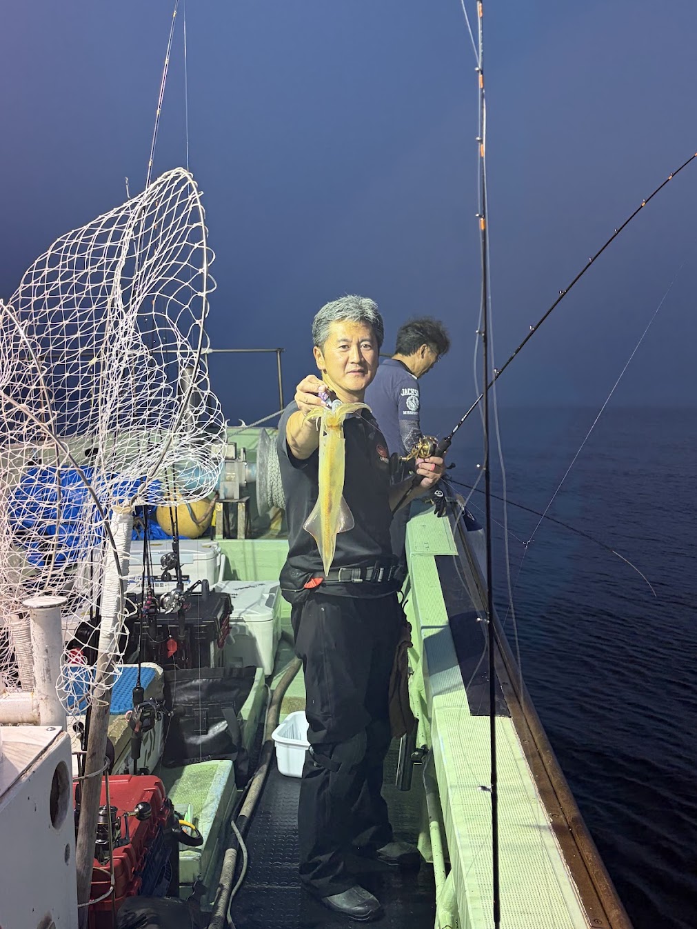ケンサキイカがイカメタルで釣れた